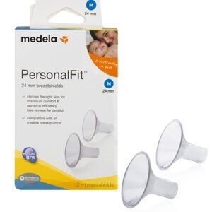 Medela PersonalFit Breast Shields 24mm (Set of 2) – Clear, BPA-Free